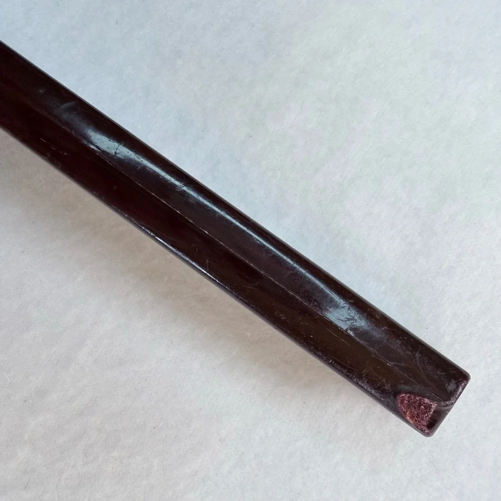 Stanhome Ladle Stainless Steel‎ Burgundy Plastic Handle Vintage